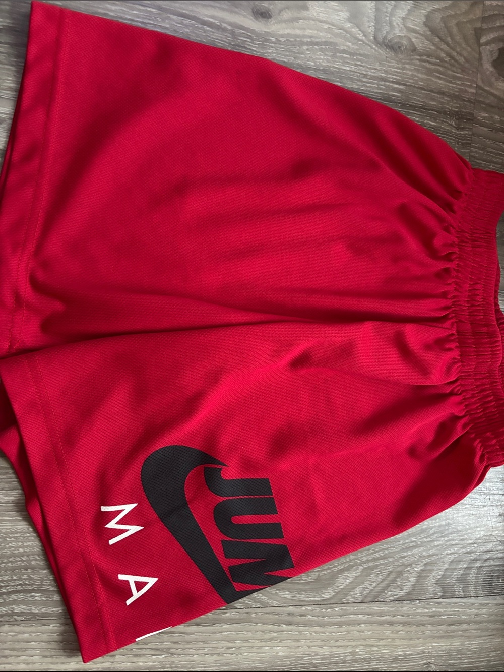 Nike Red Athletic Mesh Shorts with Black Logo